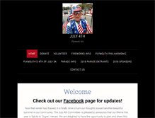 Tablet Screenshot of july4plymouth.com